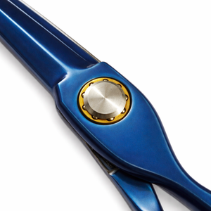 Tijeras de Peluquería Profesionales MANAN INSTRUMENTS de Acero Inoxidable 4Cr13 para Diestros, Mango Mediano, Color Azul - Product Image 4