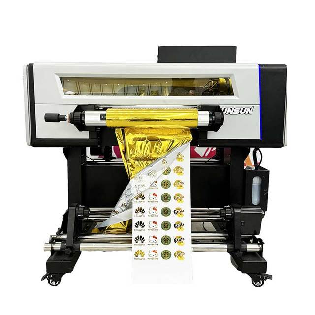 FUNSUN All in One Small UV PET Film Transfer Printing Machine Impresora Gold Foil Printing A2 Sticker UV DTF Printer