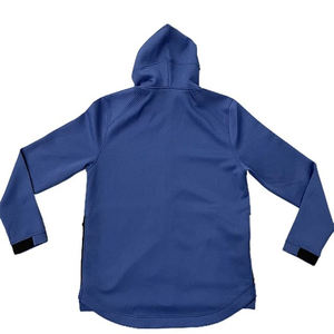 Sudadera con capucha y cremallera de algodón pesado para hombre, logotipo personalizado, ropa de calle de invierno de cara completa de gran tamaño, Material polar - Product Image 5