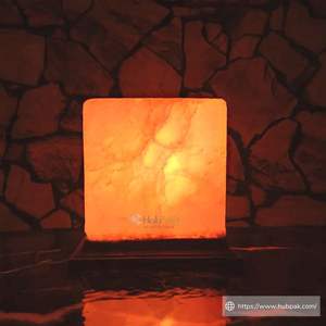 Hand-Carved Square Himalayan Pink Salt <b>Lamp</b> with Pyramid and Animal Design for Luxury Home Decor and Wellness - Product Image 3