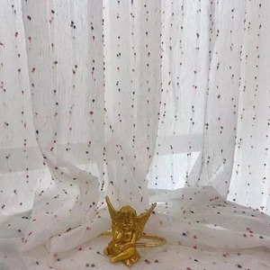 Tissu de rideau en tulle brodé imitation <span class=keywords><strong>chanvre</strong></span>, coloré, pour salon, vente en gros, offre spéciale - Product Image 4