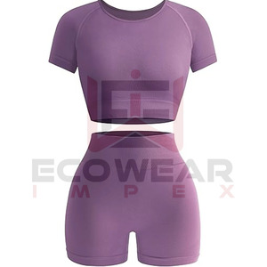 Vêtements de sport de gymnastique personnalisés pour femmes Ensemble de yoga et de remise en forme Ensemble de 5 pièces Vêtements de gymnastique sans couture Ensembles de vêtements pour femmes - Product Image 6