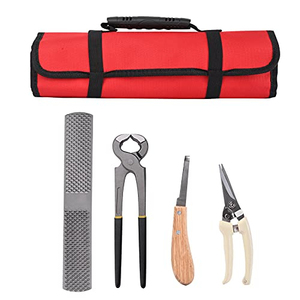 Ensemble d'instruments vétérinaires équins professionnels, kit d'outils de maréchal-ferrant pour chevaux, réutilisable, durable, comprend un coupe-ongles pour les sabots, un couteau, une râpe - Product Image 4