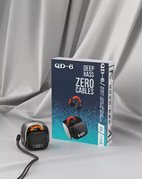 Écouteurs sans fil QD-6 CE 2026 Nouveaux écouteurs de haute qualité avec affichage numérique, son stéréo et basses profondes, pour le sport, OWS, Bluetooth V5.3, Noir
