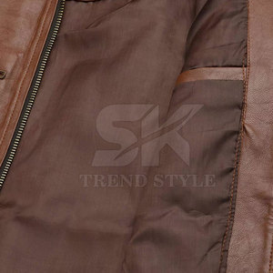 Chaqueta de Cuero para Hombre, Estilo Clásico, Cuero Suave de Primera Calidad, Ropa Exterior Informal, Chaqueta de Cuero de un Solo Color para Hombre - Product Image 3