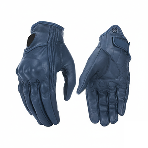 Guantes de Carreras de Cuero de Dedo Completo, Piel de Cabra Genuina, Guantes de Motocross de Alta Calidad, Diseño Personalizado, Guantes de Verano con Pantalla Táctil para Exteriores - Product Image 3