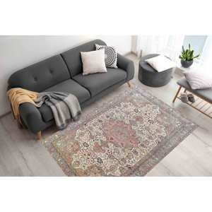 Tapis de bureau Medallion : Lavable en machine, tapis antidérapant, tapis fin non tissé - Product Image 2