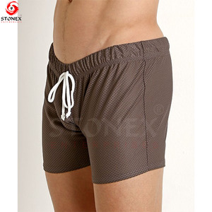 Custom Logo High Quality Men Mesh Short Adjustable Drawstring <b>Elastic</b> Waist Mesh Short for Men's - Product Image 3