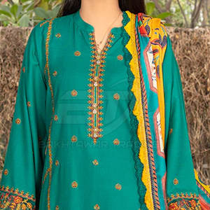 Ensemble de 3 pièces semi-cousu pour femmes, shalwar kameez dupatta prêt à porter, shalwar kameez dupatta pour femmes - Product Image 4