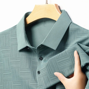 185 GSM Anti-Wrinkle New Printed Business Casual Shortsleeves Comfortable And Breathable <b>Polo</b> T-shirts For Men OEM Service - Product Image 4