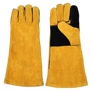 Gants de soudage en cuir personnalisés paume de pistolet avec prix de gros transfert de chaleur imperméable à l'eau coton doux gants en cuir pour hommes - Product Image 1