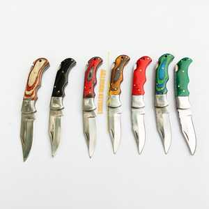 Cuchillo de bolsillo plegable de supervivencia al aire libre multifuncional hecho a mano personalizado mejor precio cuchillos plegables mango de madera - Product Image 1