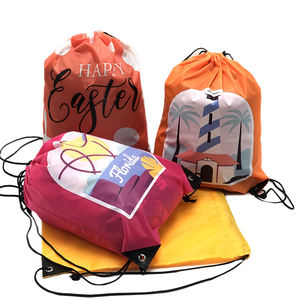 Bolsa con cordón Sublimación Embalaje de regalo Mochila plegable Uso diario Viaje Polvo Poliéster Paquete con cordón Bolsa Animada - Product Image 5