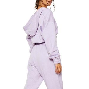 Nueva moda logotipo personalizado alta calidad impresión tela ropa mujer Crop Top sudaderas con capucha para mujer 2026 - Product Image 6