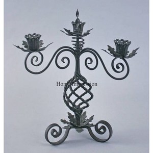 เชิงเทียนสำหรับตกแต่งโต๊ะและเชิงเทียน2ชิ้นชุดดีไซน์หนัก - Product Image 5