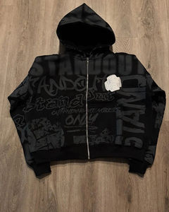 Sudadera con Capucha Personalizada Unisex, Color Rosa, con Estampado Gráfico, Estilo Urbano, Sudadera con Capucha de Gran Tamaño, Estilo Hip Hop - Product Image 6