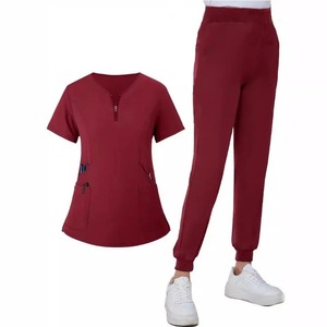 Nouvelle mode féminine uniformes médicaux ensembles de gommages élégants toile pour hôpital dentiste infirmière Salon de beauté Spa vêtements de travail - Product Image 5