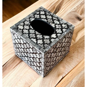 Caja de pañuelos con incrustaciones de nácar de primera calidad, servilletero, venta al por mayor, encimera de baño, decoración para el hogar y la Oficina, caja de pañuelos a la venta - Product Image 5