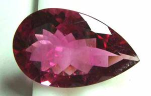 ลูกแพร์ทัวมาลีนสีชมพูธรรมชาติเจียระไนสีชมพูแท้พลอยล้ำค่าพลอยสีชมพูล้ำค่า - Product Image 4