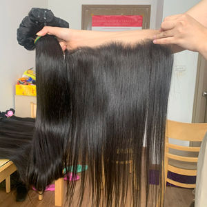 [สินค้าร้อน] ความหนาแน่น45%-60% คลื่นธรรมชาติ40นิ้วตรง/กัมพูชาวิกผมปิดบริสุทธิ์13X4/13X6 hd ลูกไม้ด้านหน้า - Product Image 1