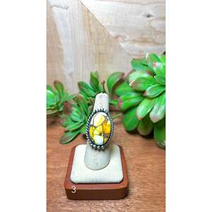 Zachariah David <b>Adjustable</b> <b>Ring</b> Honey Dahlia & Sterling Silver with Natural Stone Bezel Setting for Everyday Wear - Product Image 6