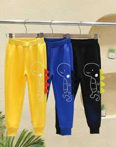 Joggers atléticos ligeros de 3 uds para niños con estampado de letras, cintura elástica de mezcla de poliéster suave y cómoda para Primavera/Verano/otoño - Product Image 5