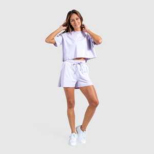 กางเกงขาสั้น2025สำหรับผู้หญิงเสื้อเจอร์ซี่ผ้าฝ้าย100% ระบายอากาศได้ดีเข็มขัดตกแต่งลวดลายเซ็กซี่บางนุ่ม - Product Image 6