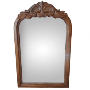 Espejo de madera pesado elegante y moderno, decoración del hogar montada en la pared con marco personalizable para dormitorio o baño - Product Image 1