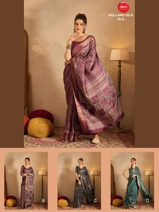 Premium Handloom Holland Silk Sarees Tissu Couleur assortie pour rideaux élégants et designers Holland Silk Saree Luxurious Sarees - Product Image 6