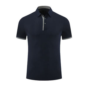 Wholesale 2025 Men's Dry-Fitness Casual Short Sleeve for Polo <b>Shirt</b> 100% Cotton with Solid Pattern Lapel Golf for Polo <b>T</b>-<b>shirt</b> - Product Image 1