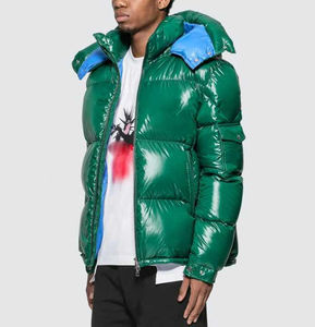 Vente en gros de blousons pour hommes compressibles brillants manteau léger isolé XL vêtements de sport d'hiver décontractés avec logo - Product Image 3