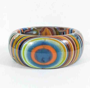 Bouton de manchette artisanal personnalisé hautement poli style vintage bracelet joint en résine de mode pour les femmes bijoux en résine - Product Image 4