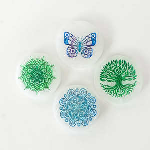 Placas de Carga de Selenita de Ágata Grabadas de Alta Calidad con Diseño de Amor |   Figura Coleccionable de Arte - Product Image 4