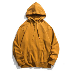 เสื้อมีฮู้ดผ้าฝ้าย100% สำหรับผู้ชายผ้าหนาโรงงานออกแบบโลโก้320gsm เรียบย้อมสีได้หลายสีสำหรับฤดูหนาว - Product Image 5