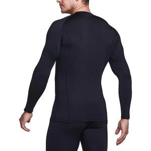 Men Gym <b>Compression</b> Under Base Layer Tops Long Sleeve Quick Dry Sports Custom Mens Gym Long Sleeve Blank running clothes - Product Image 6