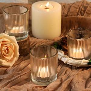 Clear <b>Glass</b> <b>Tea</b> <b>Lights</b> Candle <b>holder</b> Centerpiece Tealight Candle <b>Holder</b> Weddings Home Decor Special Occasions Wholesale Supply - Product Image 3
