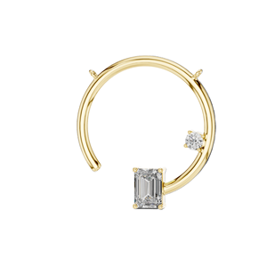 Collier pendentif en diamant taille émeraude créé en laboratoire de 0,98 carat, diamants VVS-VS EF CVD, or 18 carats, 14 carats rose, jaune, blanc - Product Image 5