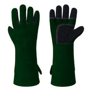 Gants en cuir de vachette renforcé robustes Gants de construction ignifuges pour la main de soudage de sécurité industrielle - Product Image 6