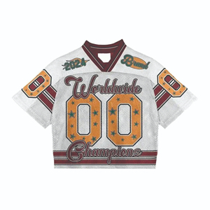 High Quality Streetwear Oversized Jersey Manufacturer Over Sized Cropped Mesh Top Football Jersey Practice Mesh T-Shirt for Men - Product Image 6