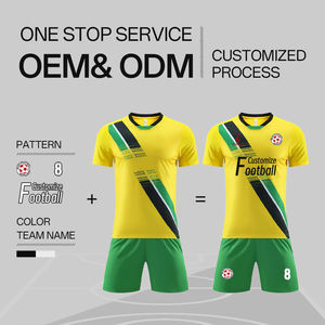 Camiseta de fútbol de secado rápido de nueva temporada, venta al por mayor, Conjunto de camiseta de fútbol con sublimación de uniforme de fútbol a buen precio - Product Image 5