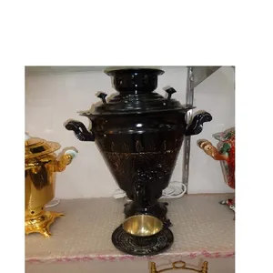 Samovar électrique en acier inoxydable, laiton Antique moderne