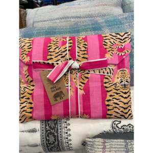 Lady's Casual Tiger Pink Neon <b>Pyjama</b> with Elastic Waist and Drawstring Breathable Spandex Fabric <b>for</b> Spring <b>Summer</b> and Autumn - Product Image 6