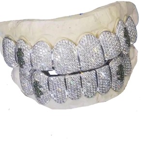 Embreld 10K oro sólido dientes parrilla diamante Moissanite personalizado fiesta regalo Decoración elegante 18K joyería fina Piercing joyería - Product Image 6