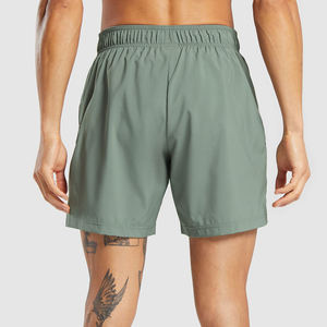 Pantalones cortos de poliéster/algodón personalizados para hombre, ropa deportiva de calle, cintura elástica, compresión, transpirable, secado rápido, entrenamiento, Fitness - Product Image 3