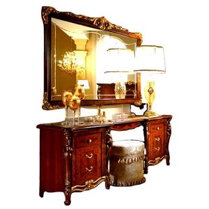 Meuble en bois de Java, luxe, bois de teck massif, style moderne du milieu du siècle, coiffeuse avec miroir, classique, artisanal, écologique, durable - Product Image 1