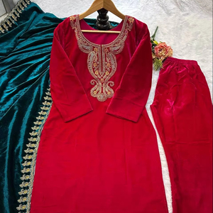 DESIGNER PARTY WEAR <b>TOP</b> AND PLAZO WITH FANCY DUPPATA - Product Image 1