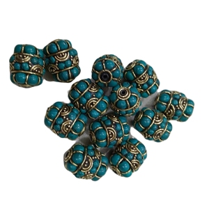 Cuentas de coral de hueso de concha verde turquesa-Joyería de material suelto - Product Image 2