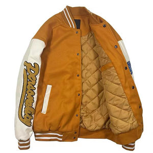 Personalizado Baloncesto Varsity Letterman Chaqueta Tallas grandes Jersey Chaqueta Botón Invierno Venta al por mayor Custom Stand Hombres Casual Revestimiento - Product Image 2