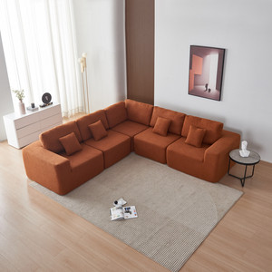 Vacuum Packed L Shape Modular Sofa EU Warehouse Fast Delivery Corner Sectional Compressed Couch Space Saving Living Room - Product Image 1