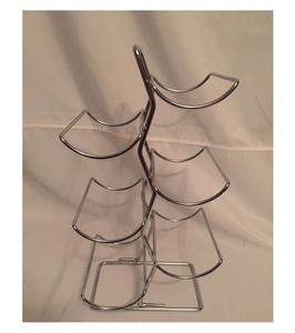 Tabletop <b>Wine</b> <b>Rack</b> Bottle Holder Brass Metal Wire <b>Wood</b> 4 Bottles <b>Wine</b> Organizer for Home Decoration Metal <b>Rack</b> - Product Image 4